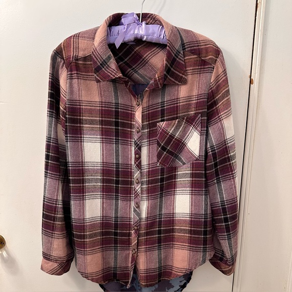 Aratta Silent Journey Mixed Print Flannel Shirt. Size L - Picture 2 of 6